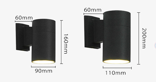 DWL01 wall lights size