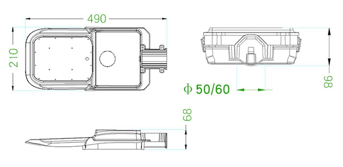 SRL102 street light size